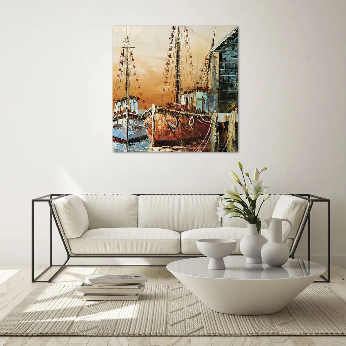 Billede på glas - Fredelig tilbagevenden - 60x60 cm