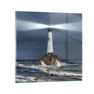 Billede på glas - Her...her...her! - 70x70 cm