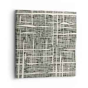 Lærredstryk - Billede på lærred - En sammensætning vævet - 30x30 cm