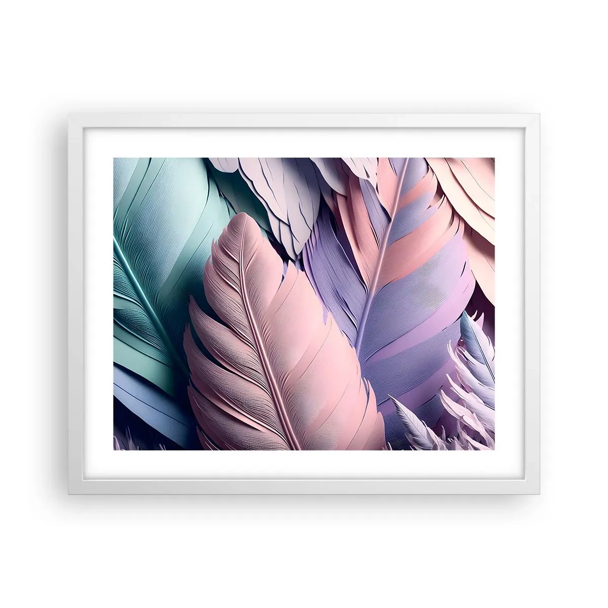 Plakat i hvid ramme - Chik fugl - 50x40 cm
