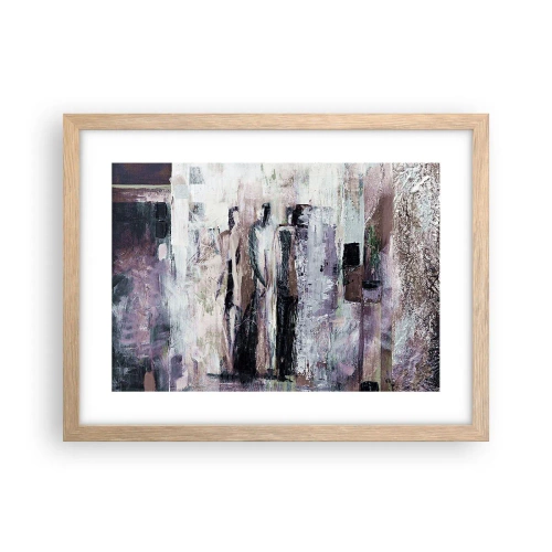 Plakat i ramme af lyst egetræ - De mystiske tre - 40x30 cm