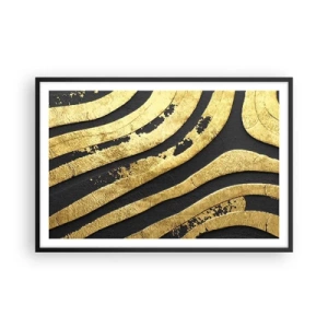 Plakat i sort ramme - Alt flyder - 91x61 cm