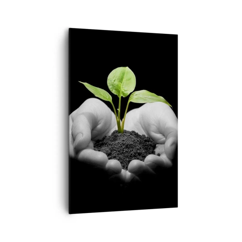 Lærredstryk - Billede på lærred - Jeg elsker naturen, jeg beskytter den - 80x120 cm