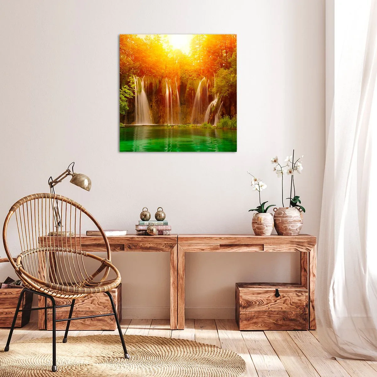 Lærredstryk - Billede på lærred - I solskin og skygge - 60x60 cm