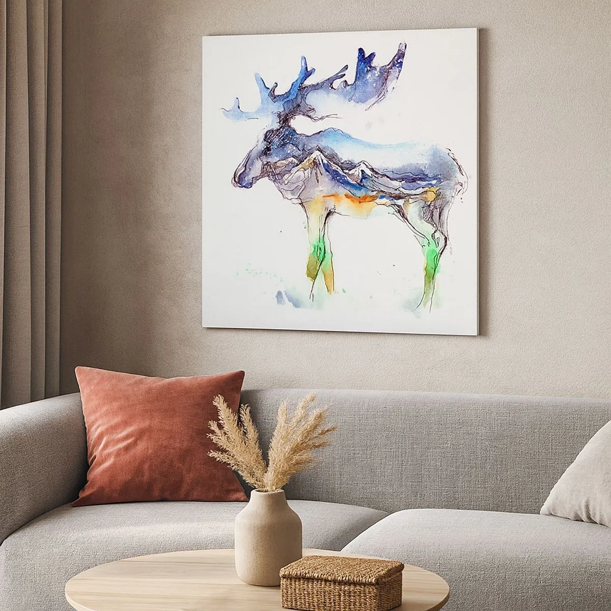 Lærredstryk - Billede på lærred - Helten i en vinterfortælling - 30x30 cm