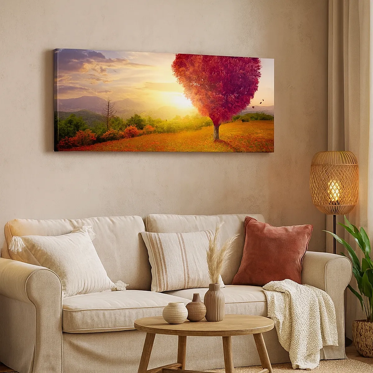 Lærredstryk - Billede på lærred - Det griber om hjertet - 30x30 cm