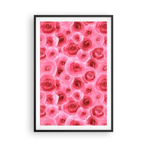 Plakat i sort ramme - Roser under og over - 61x91 cm