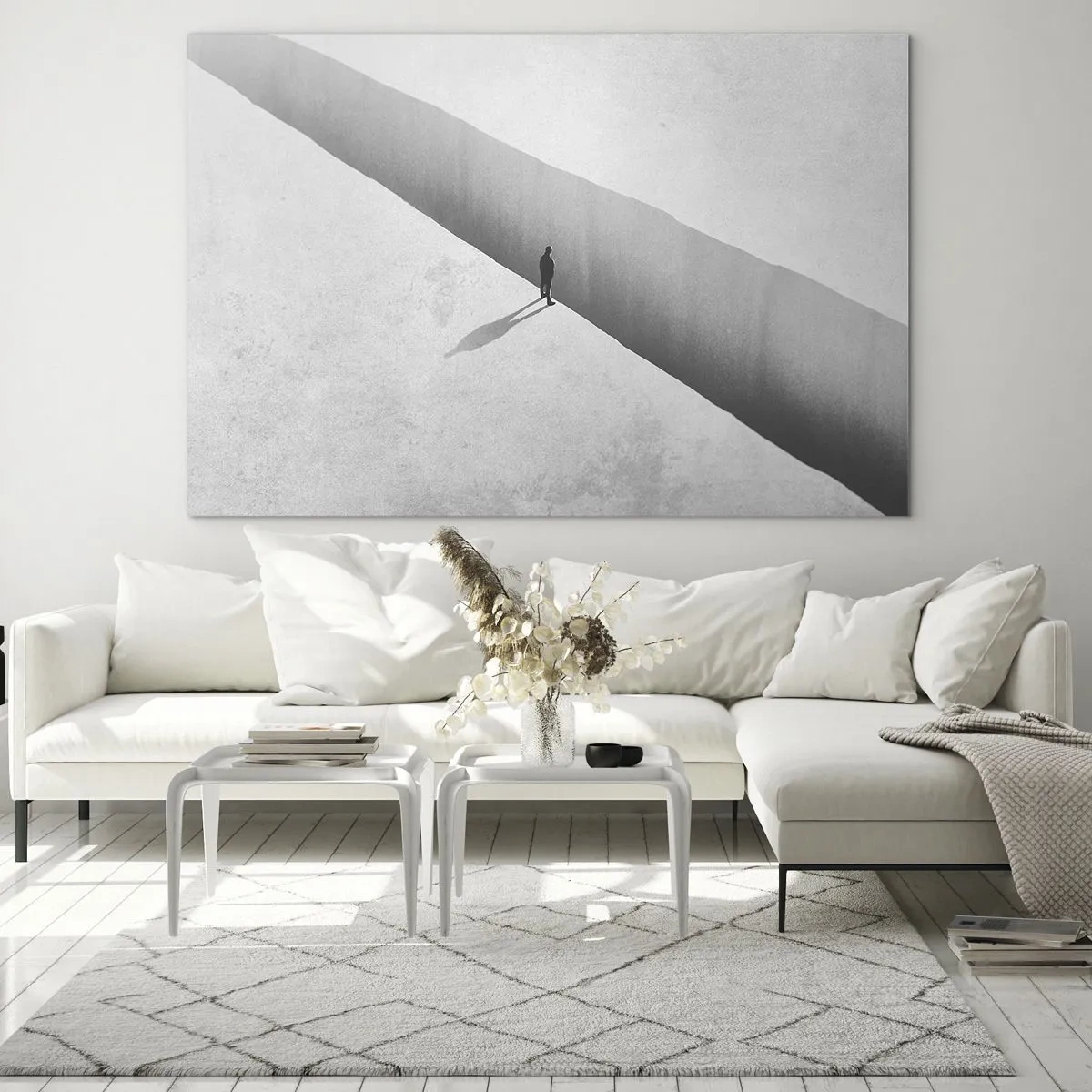 Billede på glas - Lys destination - 120x80 cm