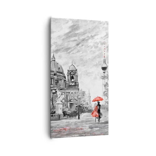 Lærredstryk - Billede på lærred - Møde i Berlin - 65x120 cm