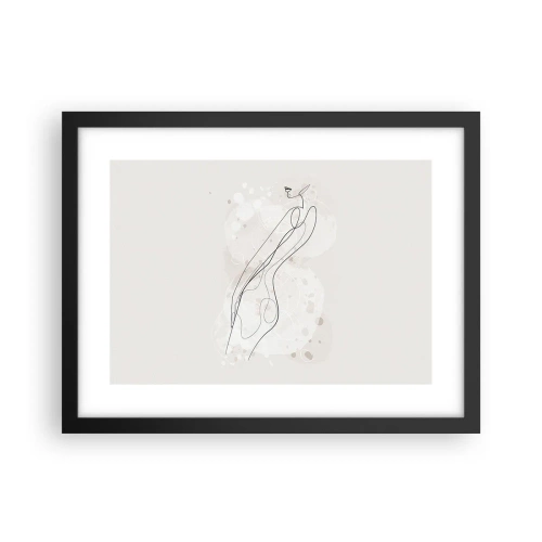 Plakat i sort ramme - At forvilde sig med blikket - 40x30 cm
