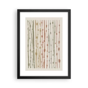Plakat i sort ramme - Musikalsk farvenotation - 30x40 cm