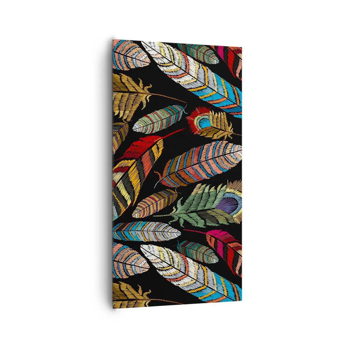 Lærredstryk - Billede på lærred - Fuglekarneval - 65x120 cm