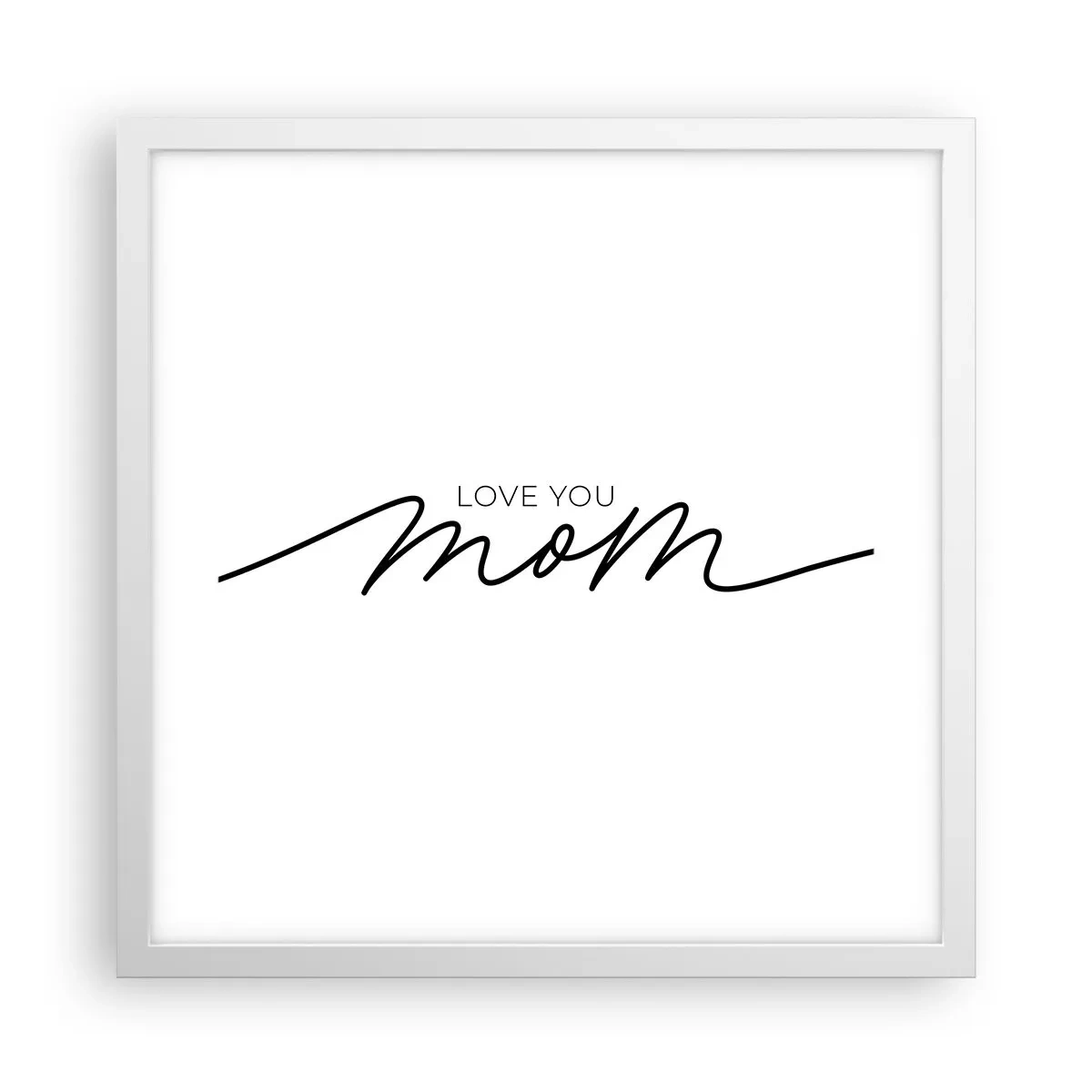 Plakat i hvid ramme - Stor følelse - 40x40 cm