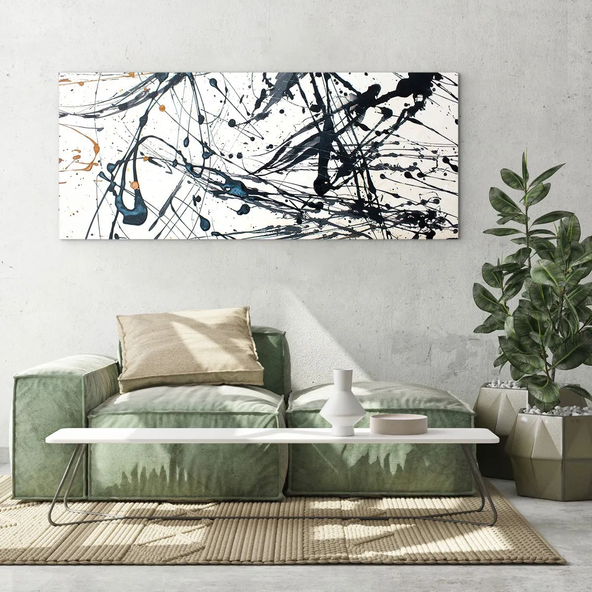 Billede på glas - Med eller uden fornuft? - 90x30 cm