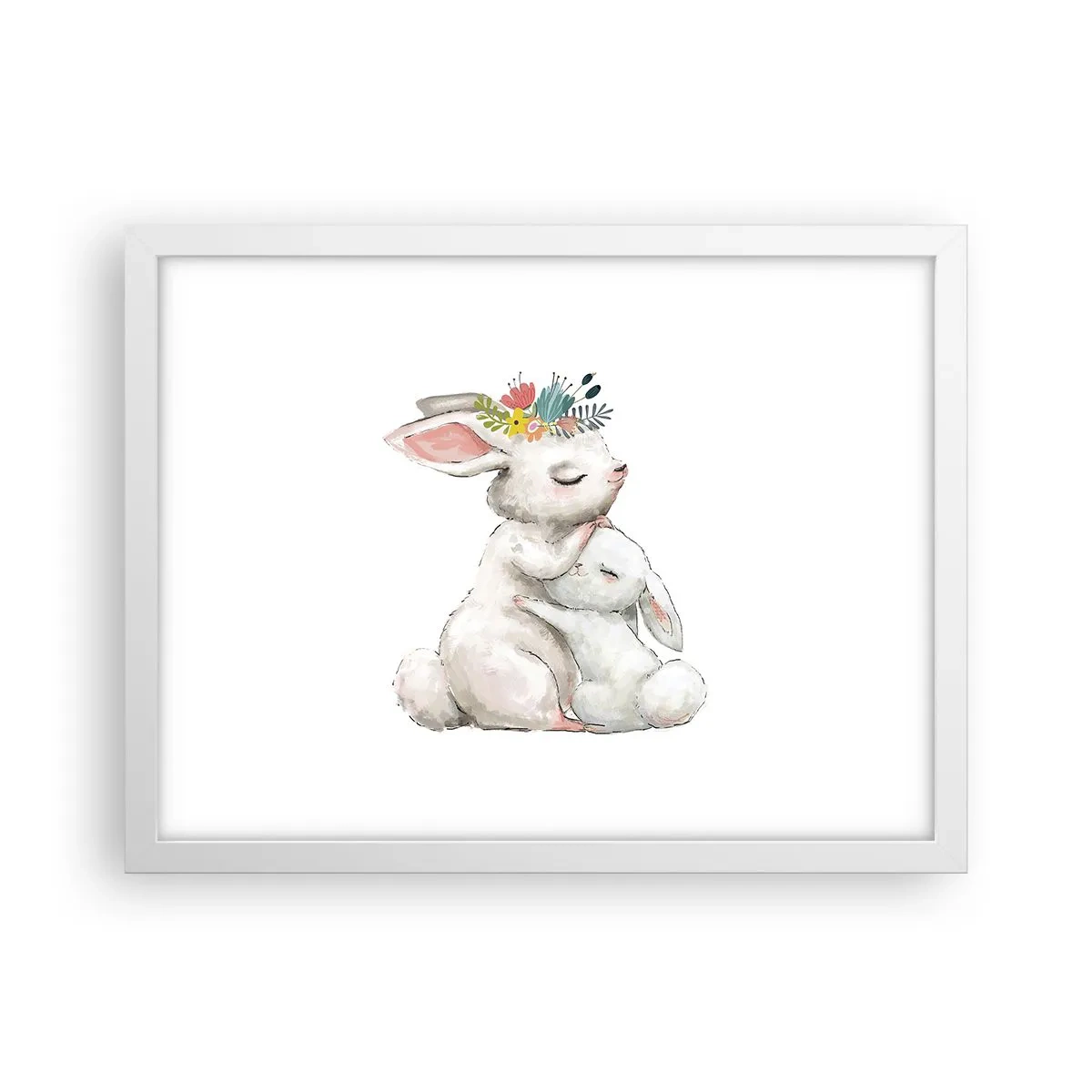 Plakat i hvid ramme - Der er intet sted som hos mor - 40x30 cm