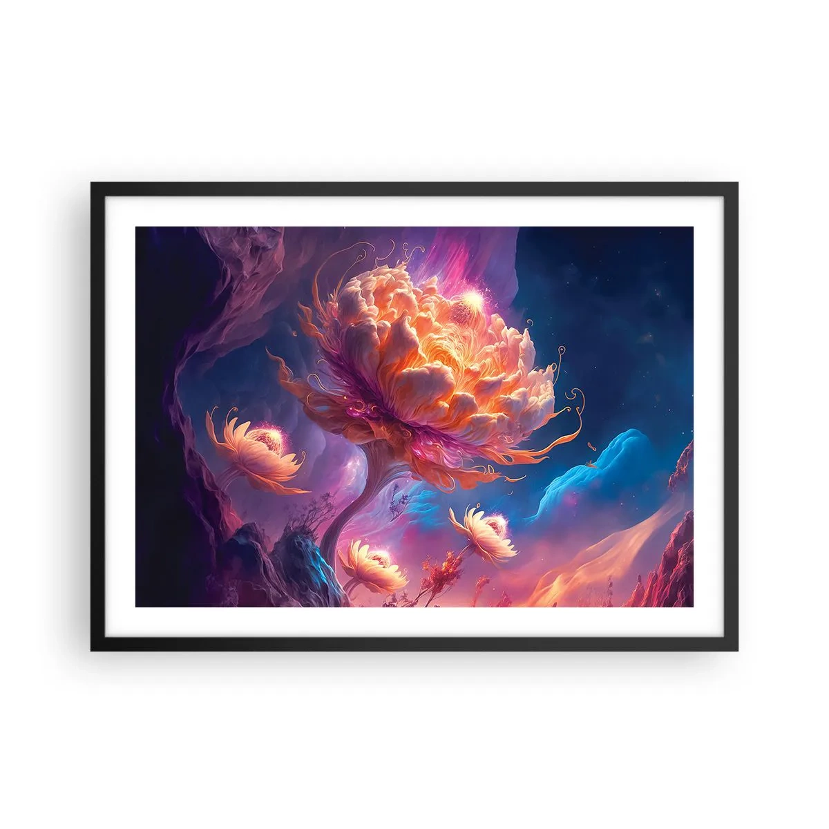 Plakat i sort ramme - En anden verden - 70x50 cm