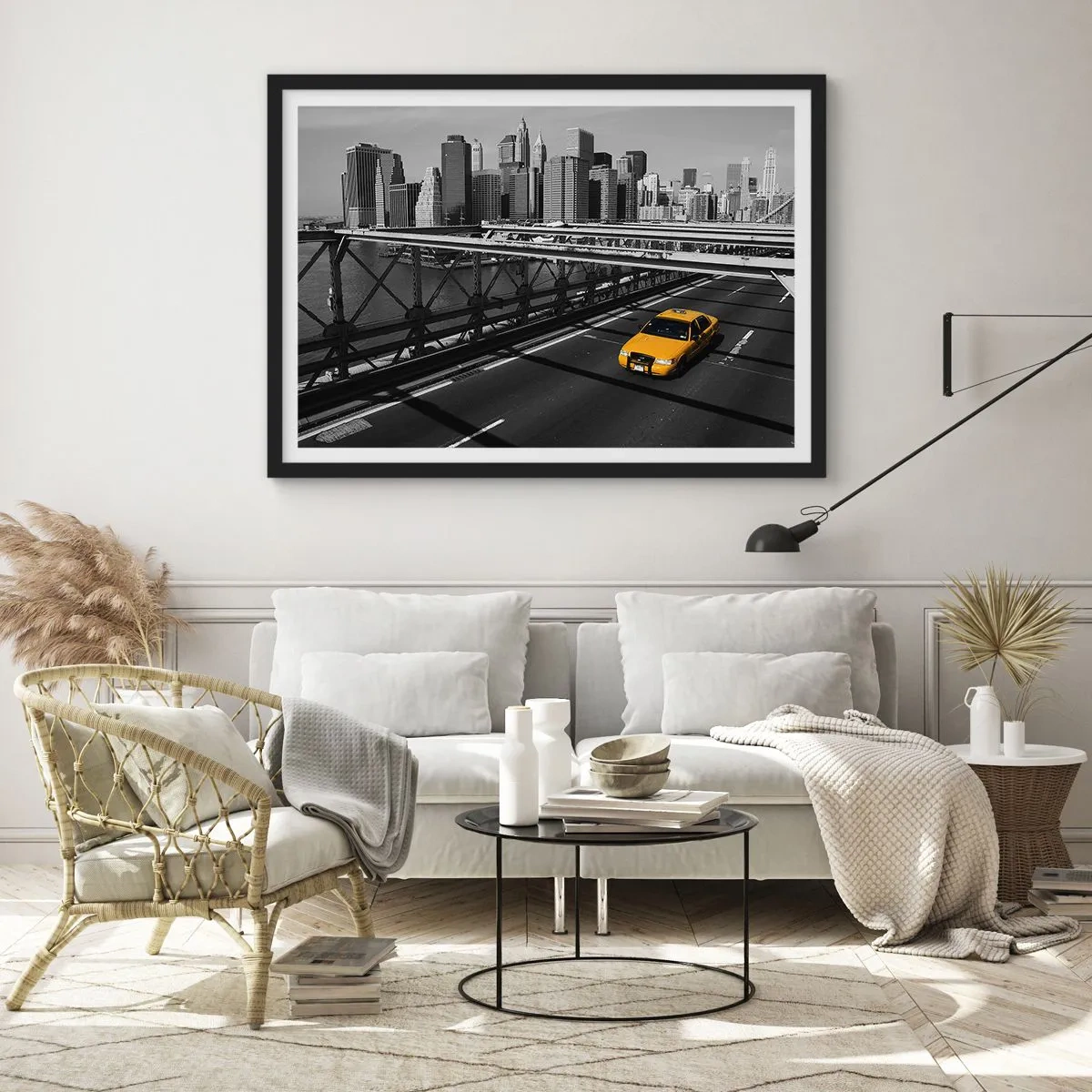 Plakat i sort ramme - Storbyens farve - 70x50 cm
