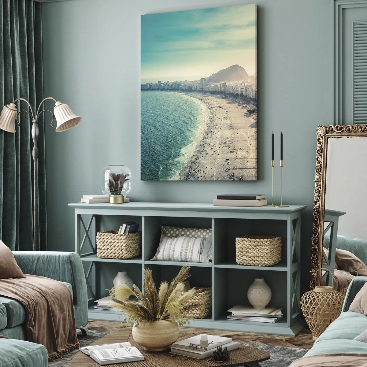 Lærredstryk - Billede på lærred - Evig ferie i Rio - 55x100 cm