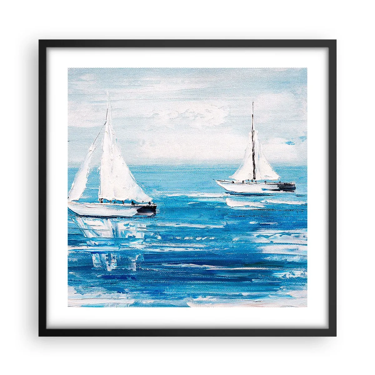 Plakat i sort ramme - Med en ven ved din side - 50x50 cm