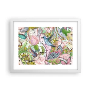 Plakat i hvid ramme - Forviklet i vinstokkene - 40x30 cm