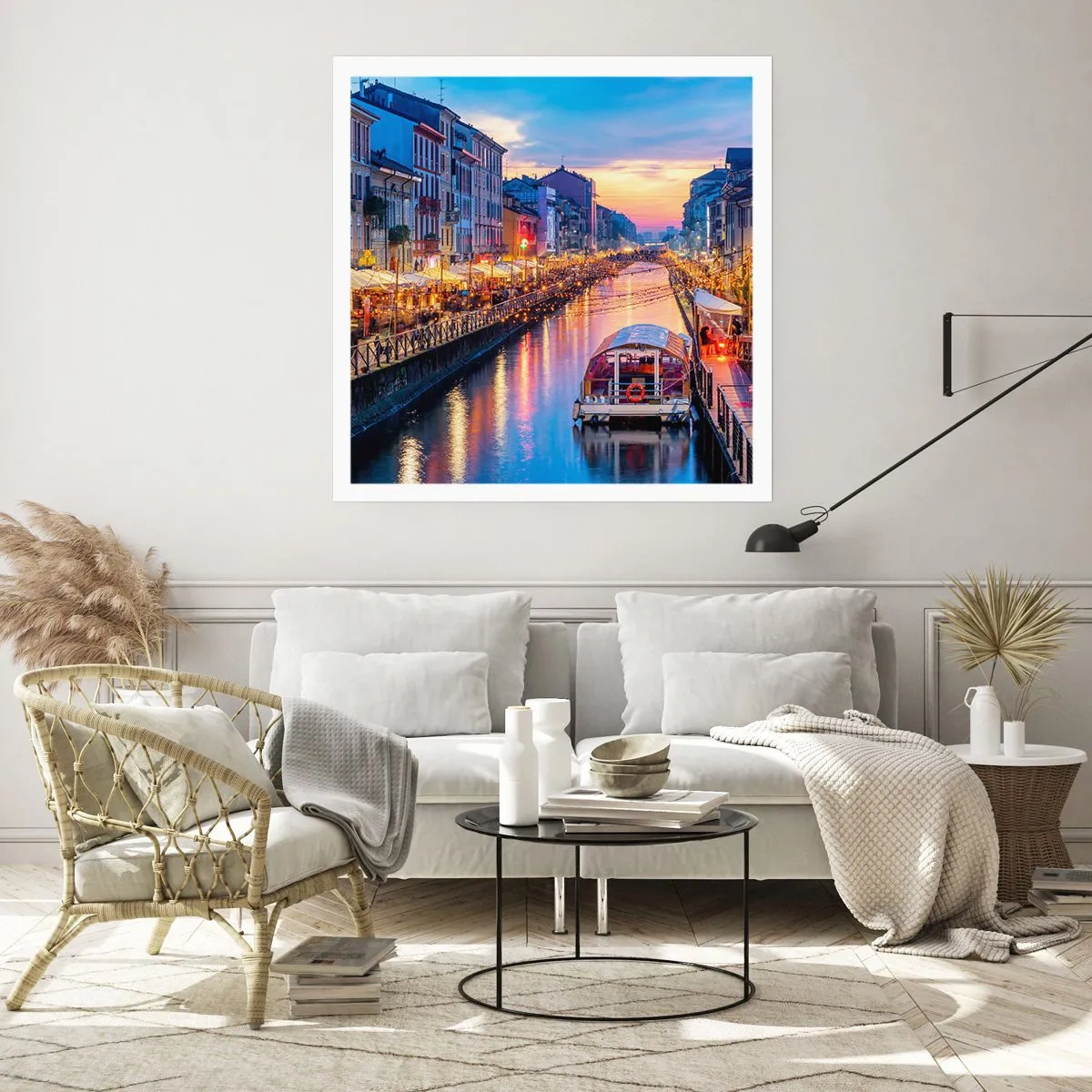 Plakat - En aften med lys og sjov - 50x50 cm