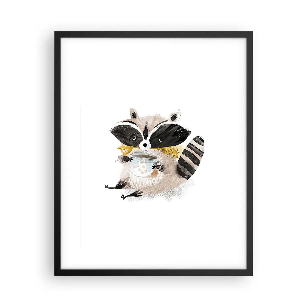 Plakat i sort ramme - Min ven vaskebjørnen - 40x50 cm