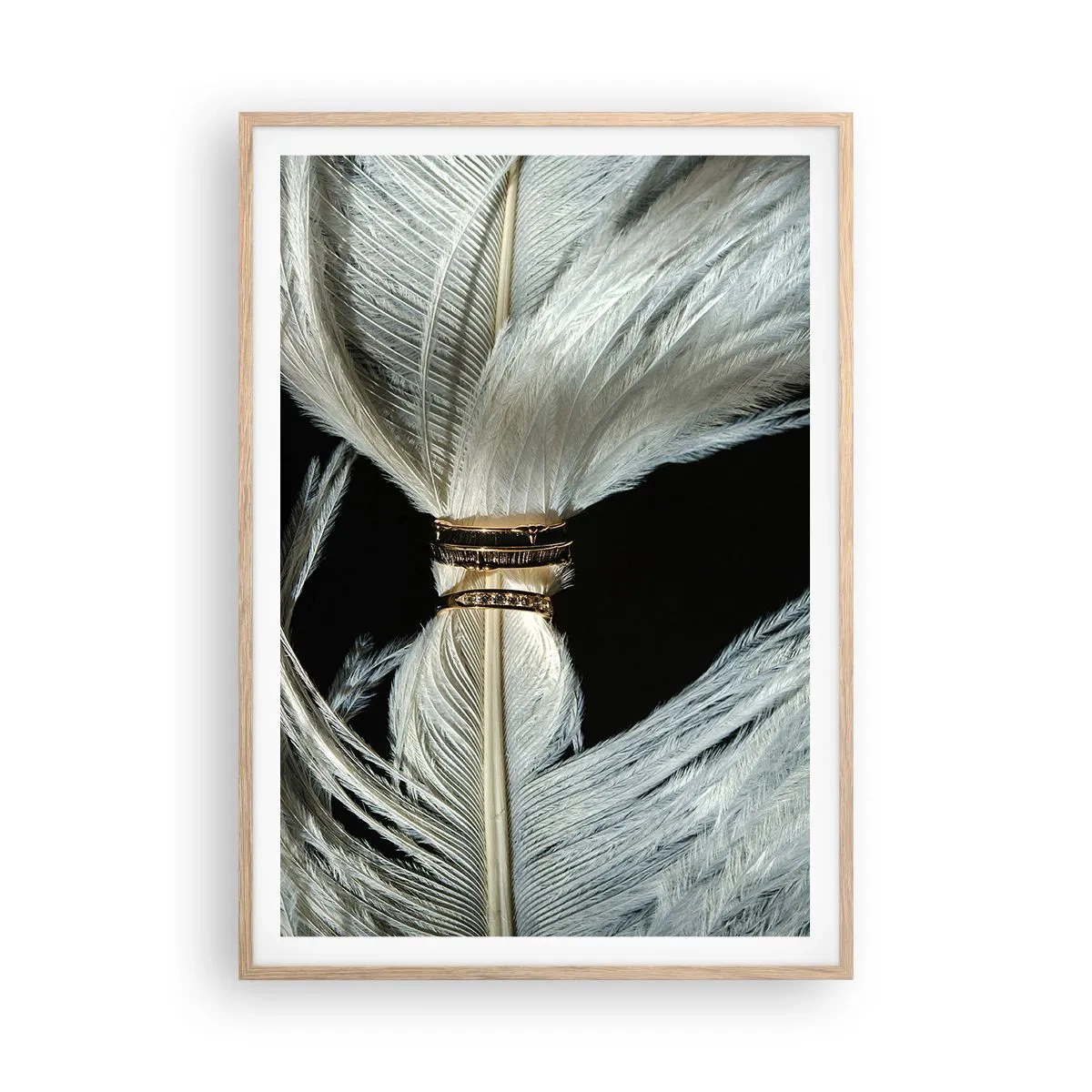 Plakat i ramme af lyst egetræ - ...og jeg vil ikke forlade dig... - 70x100 cm