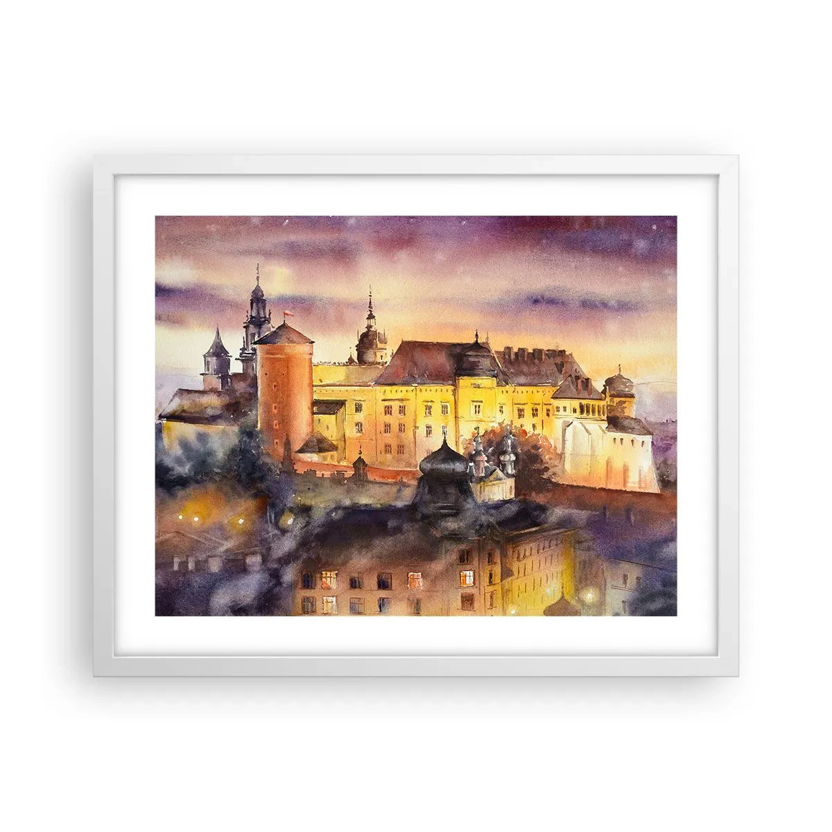 Plakat i hvid ramme - En historie og en fortælling - 50x40 cm