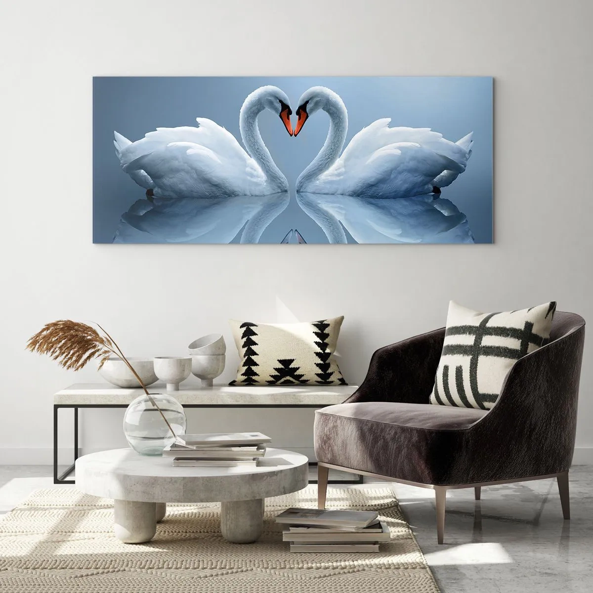 Billede på glas - Tid til kærlighed - 120x50 cm