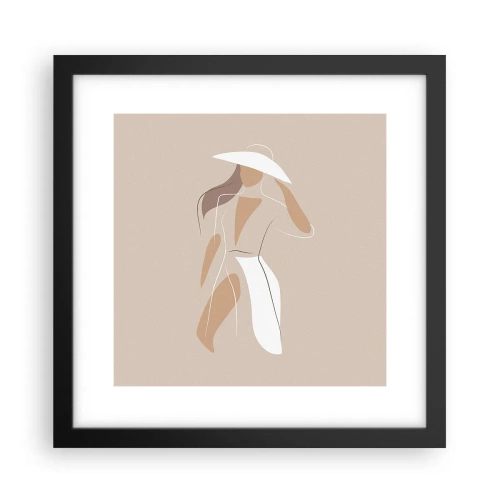 Plakat i sort ramme - Mode er sjovt - 30x30 cm