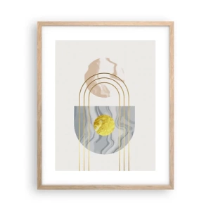 Plakat i ramme af lyst egetræ - Lysstyrke og udstråling - 40x50 cm