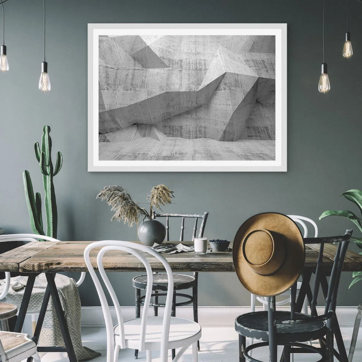 Plakat i hvid ramme - En ægte udfordring - 50x40 cm