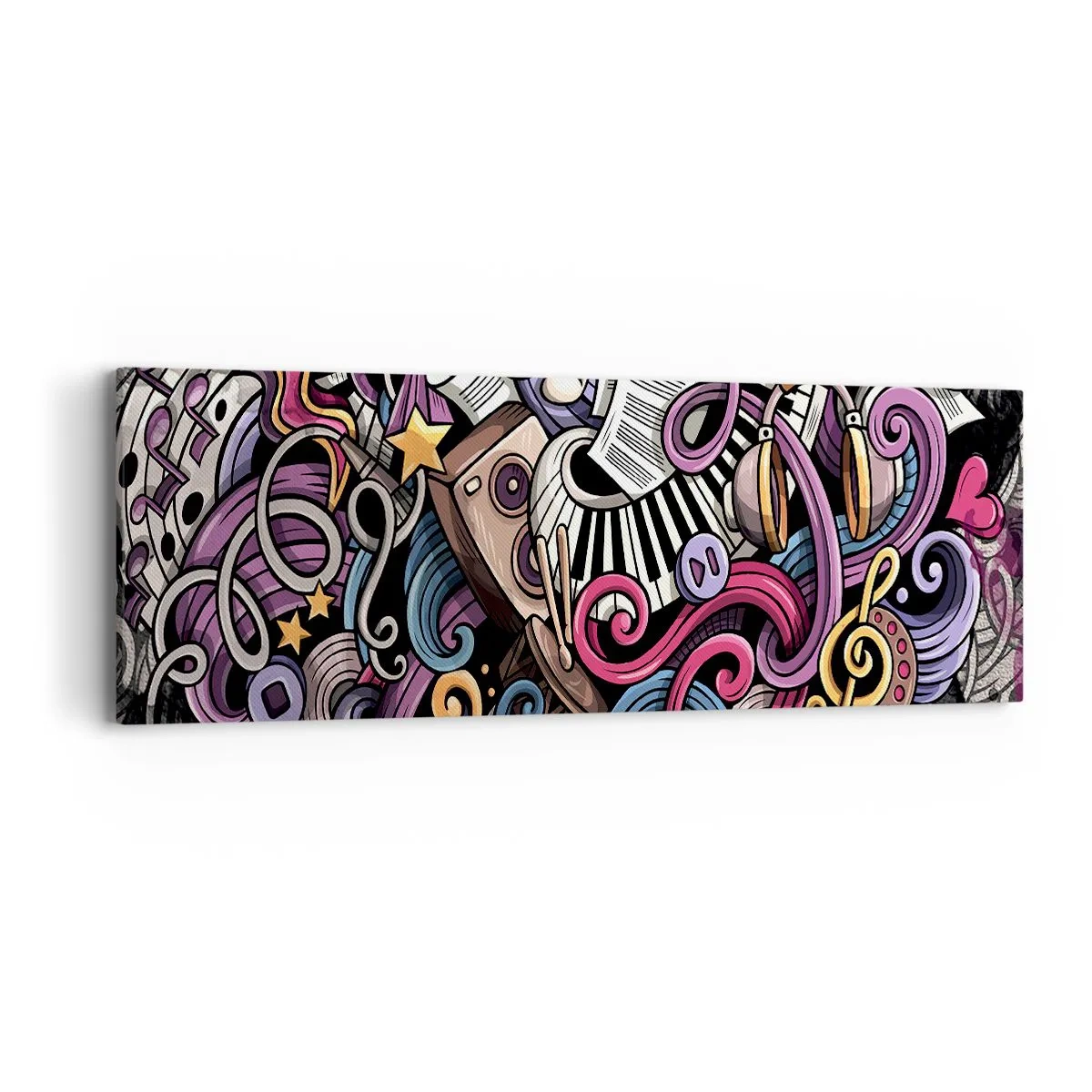 Lærredstryk - Billede på lærred - Kompliceret melodi - 90x30 cm