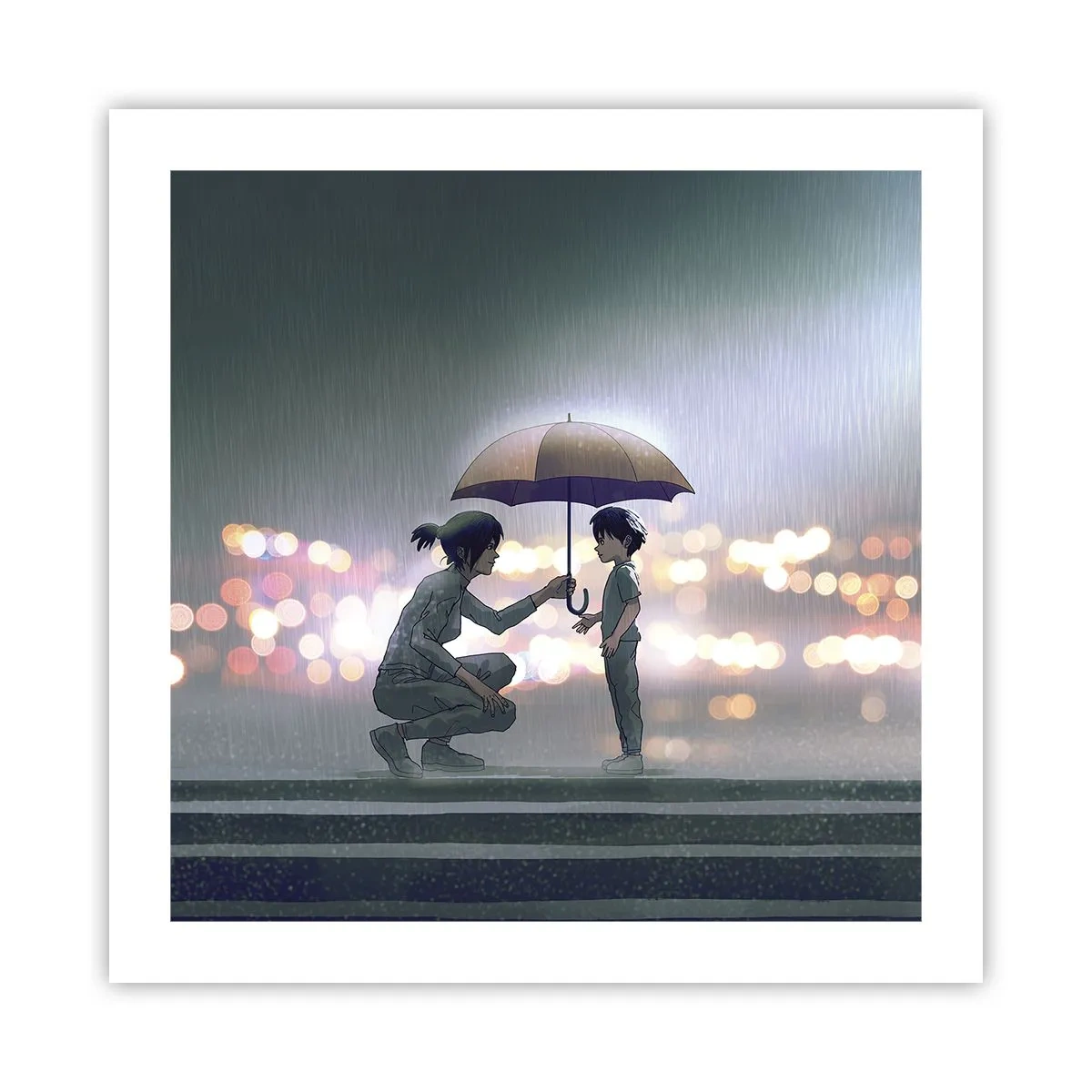 Plakat - Og alt er godt nu - 50x50 cm