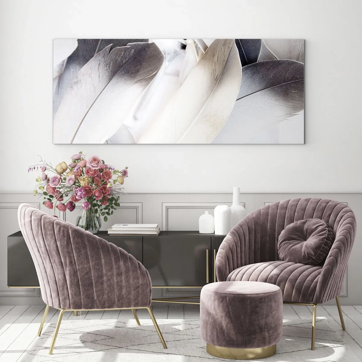 Billede på glas - Næsten engleagtig - 140x50 cm