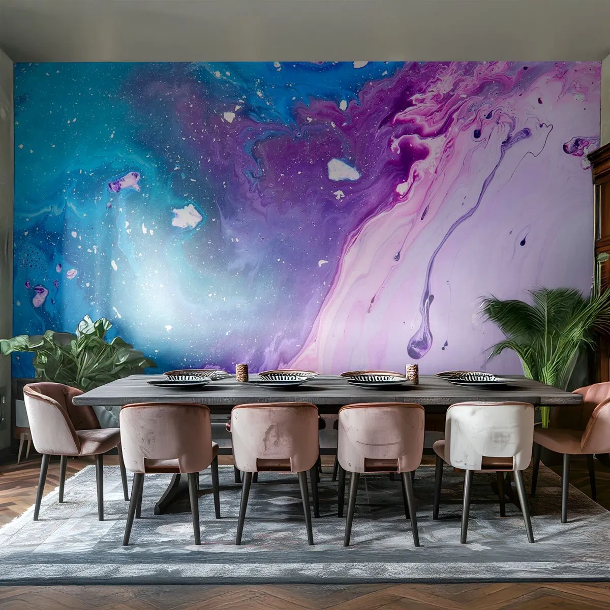 Fototapet på mål Premium Canvas - Yin og yang - Abstraktion, Stykke, Maleri