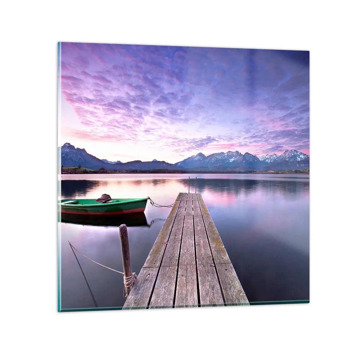 Billede på glas - Venskabelig stilhed - 70x70 cm