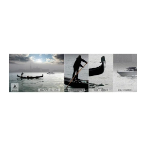 Prøve Fototapet Premium Sand - En fabelagtig by af vand og tåge - Landskab, By, Venedig - 100x30 cm