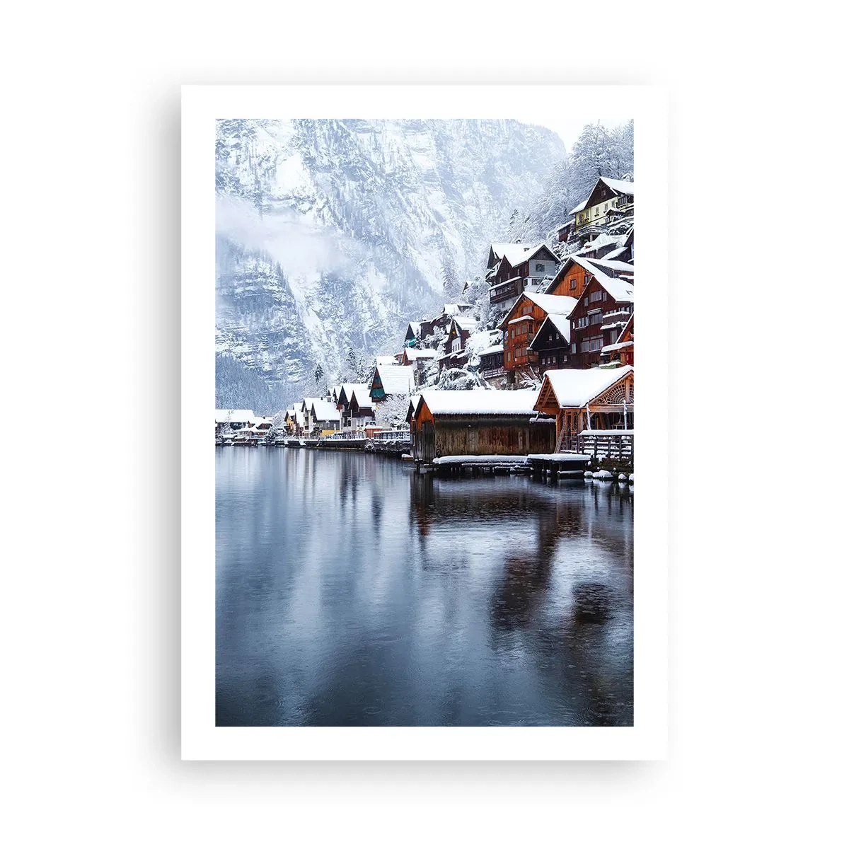 Plakat - I en vinterdekoration - 50x70 cm