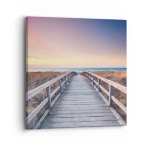 Lærredstryk - Billede på lærred - Baltisk aften aura - 40x40 cm