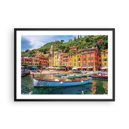 Plakat i sort ramme - En italiensk morgen - 70x50 cm