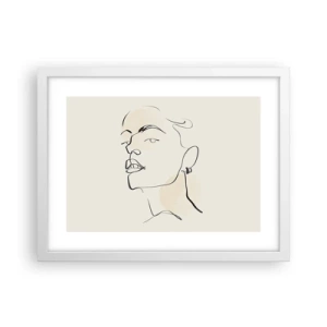 Plakat i hvid ramme - Et stolt blik - 40x30 cm
