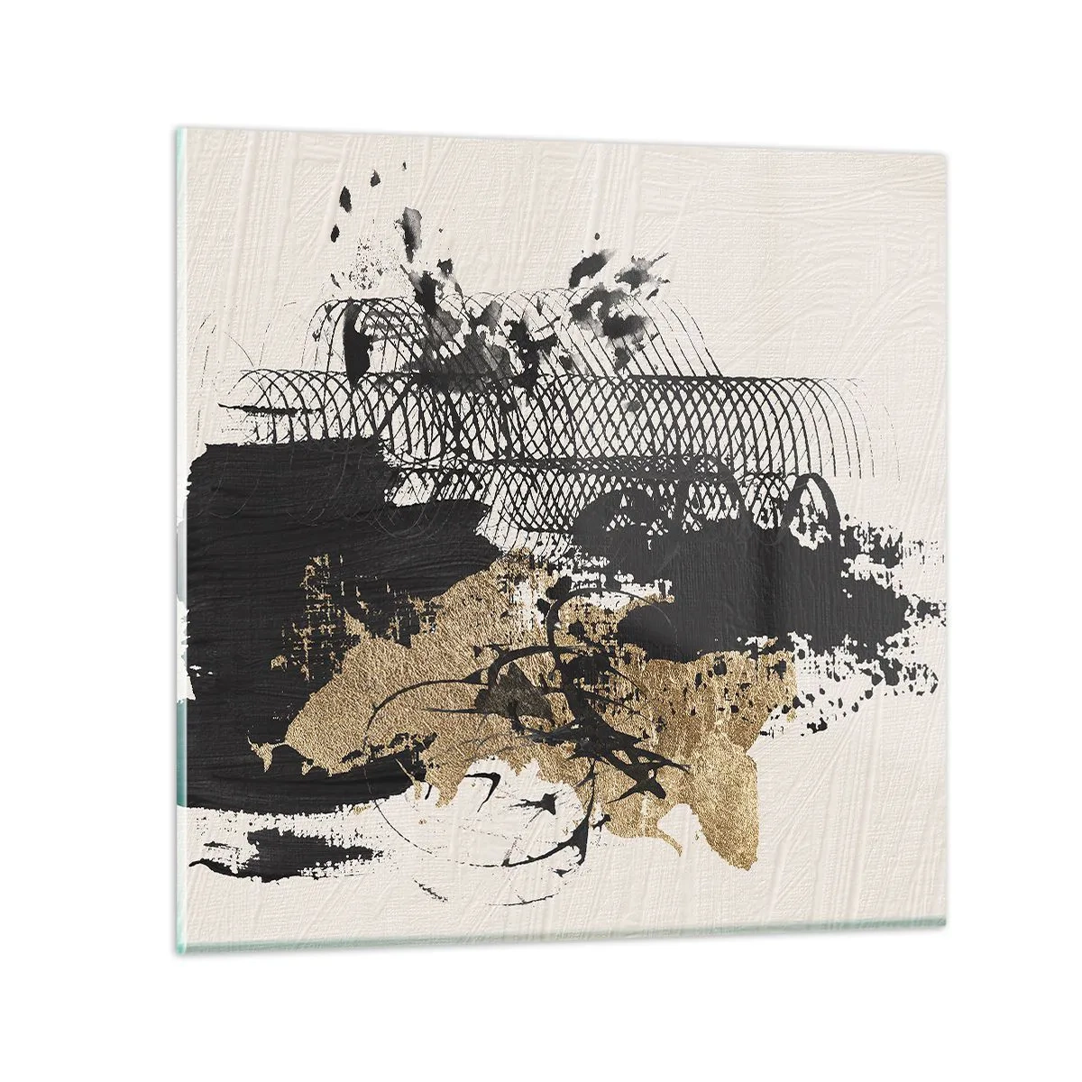 Billede på glas - Komposition med lidenskab - 70x70 cm