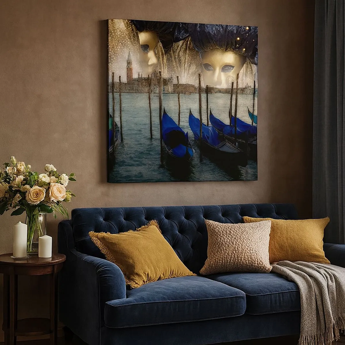 Lærredstryk - Billede på lærred - Tid til at starte karneval - 30x30 cm