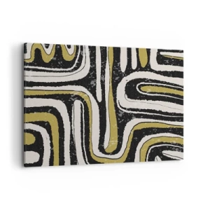 Lærredstryk - Billede på lærred - Komposition: stier og gyder - 120x80 cm