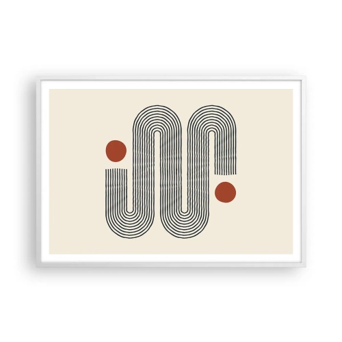 Plakat i hvid ramme - Fra start til slut - 100x70 cm