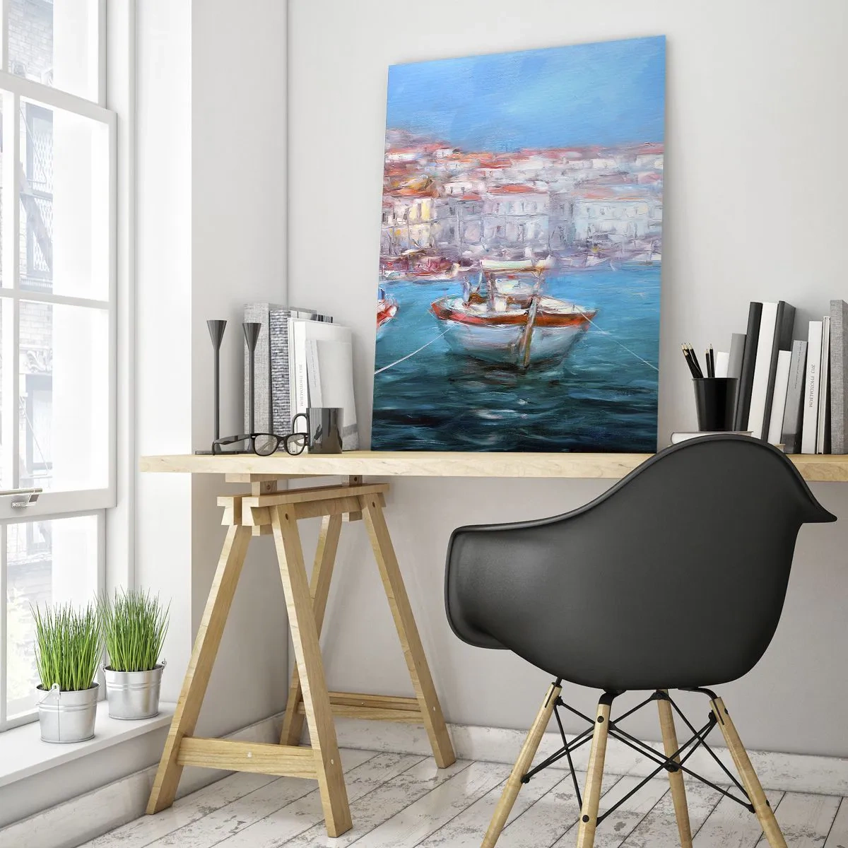 Billede på glas - Italiensk bugt - 50x70 cm