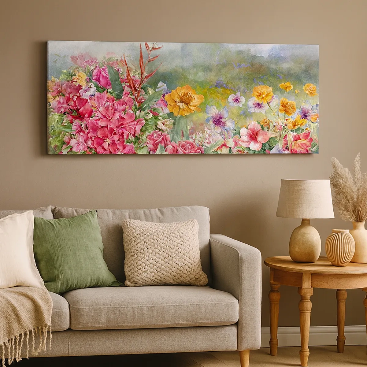 Lærredstryk - Billede på lærred - En have, der er gået amok - 30x30 cm