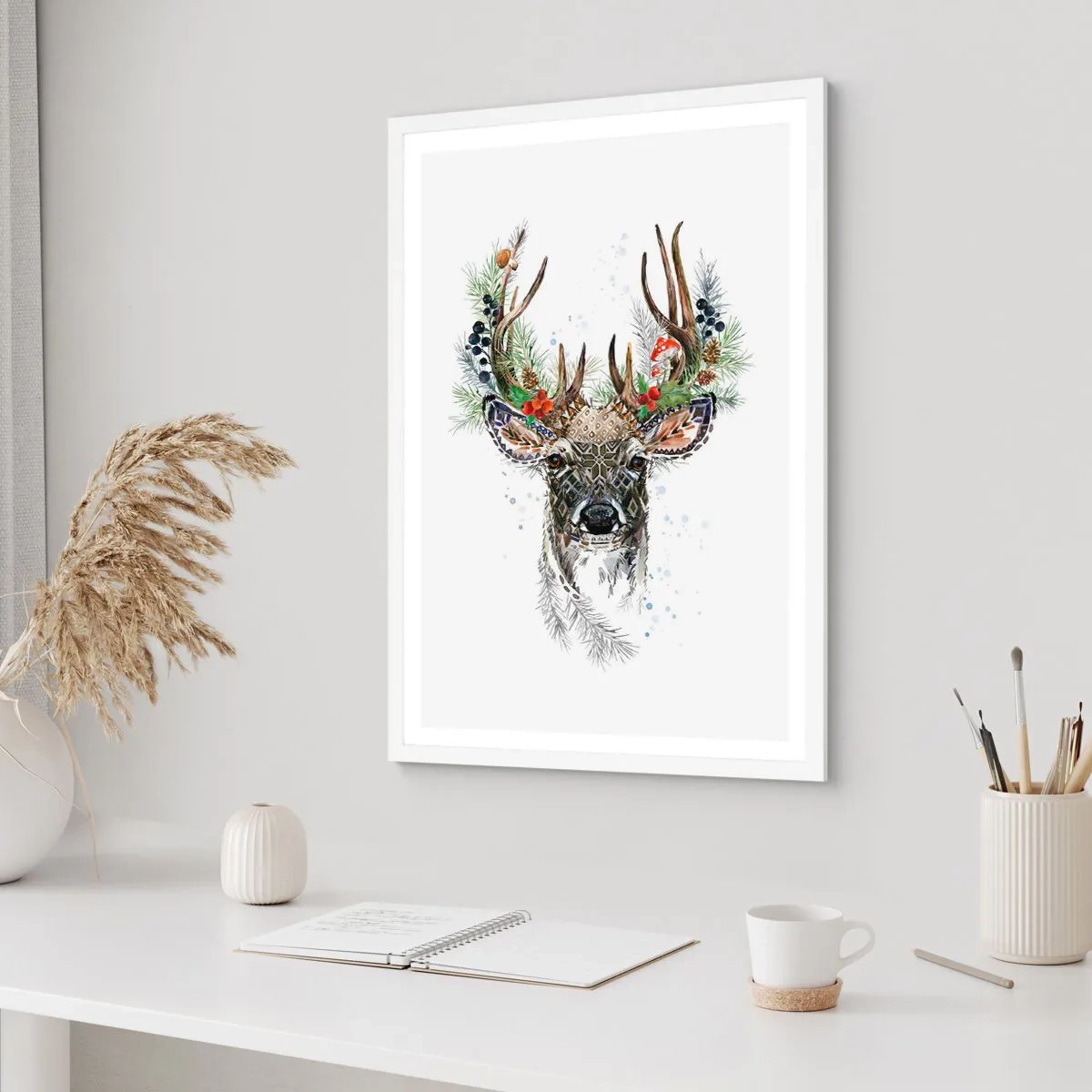 Plakat i hvid ramme - I festlig påklædning - 70x100 cm