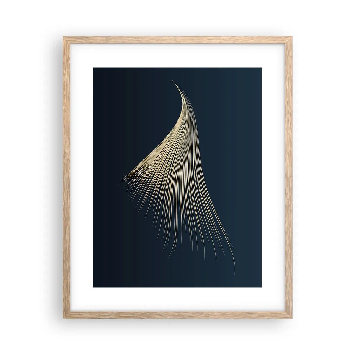 Plakat i ramme af lyst egetræ - Som en engels hår - 40x50 cm